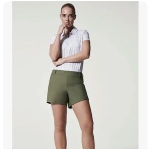 Spanx Sunshine Pull On 4-Way Stretch Women’s Shorts 6” Sz 1X/1T Canony